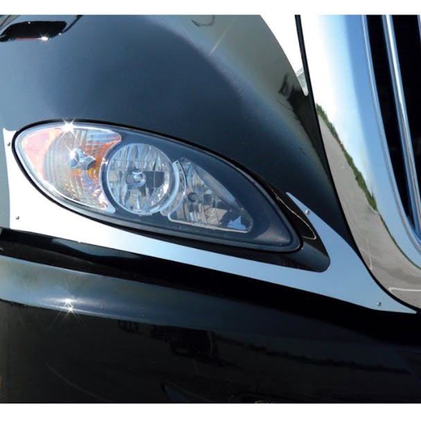 International ProStar Headlight Fender Guards On Truck