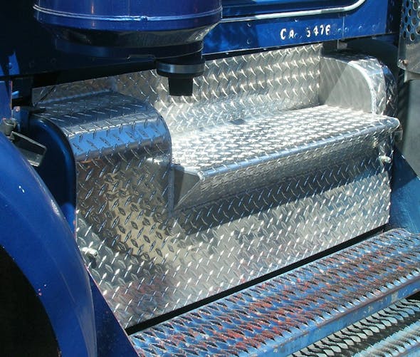 Kenworth W900A Battery Tool Box Cover Lid Aluminum Finish