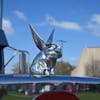 Chrome Flying Pig With Wings Hood Ornament By Grand General Up Close