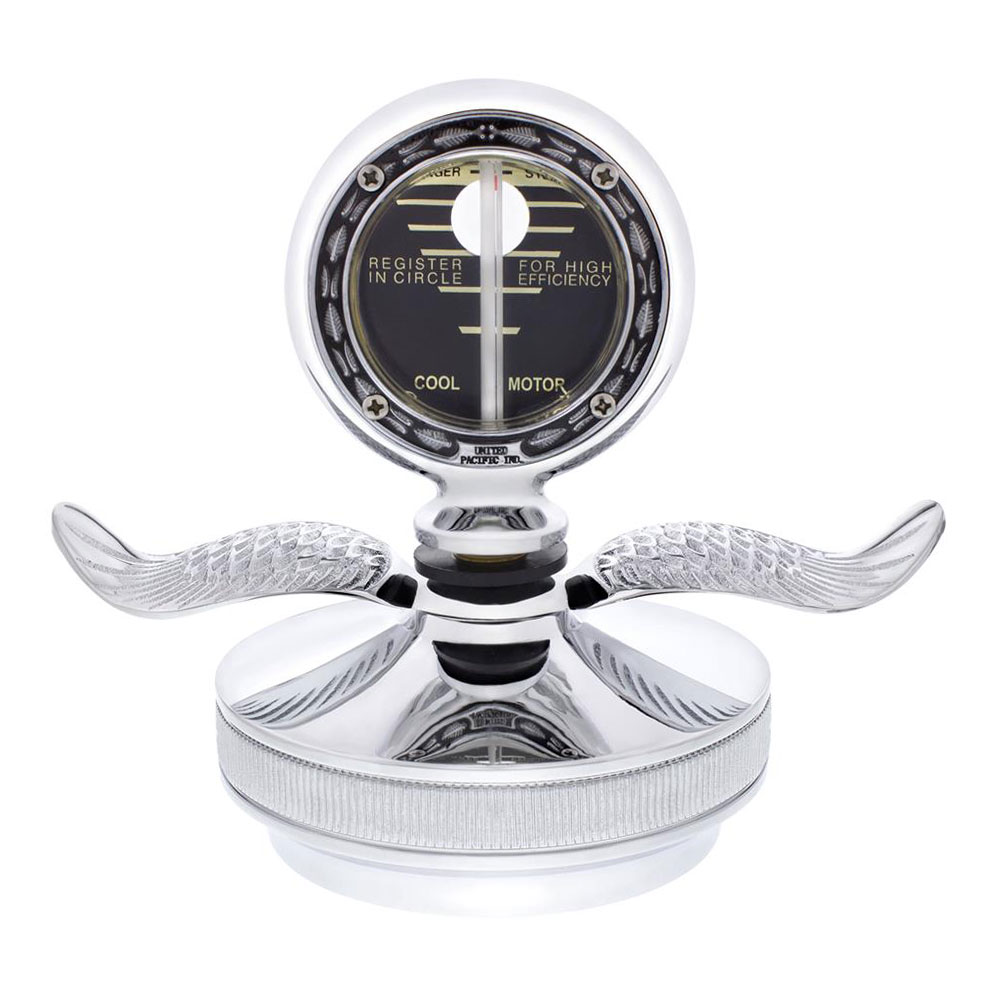 MotoMeter Hood Ornament With Wings | Raney's Truck Parts