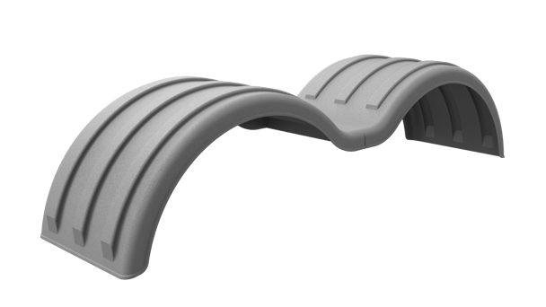 Minimizer Poly Truck Fenders Tandem Axle Galvanized Color 54" Spread