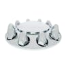 Chrome Front Axle Wheel Cover With Removable Hubcap & Lug Nut Covers alt 2