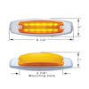 Amber Peterbilt Style LED Marker Light (Dimensions)