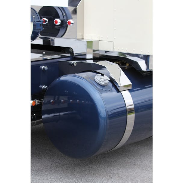 Peterbilt Fuel Tank Strap Covers By Roadworks - Example 1