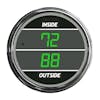 Truck Inside Outside Air Temperature TelTek Gauge - Green
