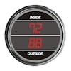 Truck Inside Outside Air Temperature TelTek Gauge - Red