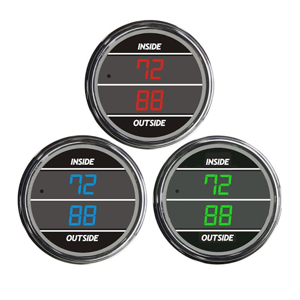 Truck Inside Outside Air Temperature TelTek Gauge