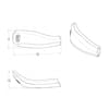 Volvo Chrome Trailer Brake Handle Cover - Dimensions
