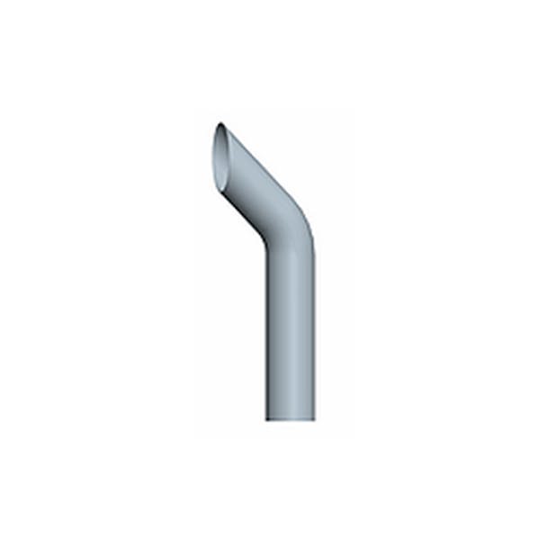 Chrome Exhaust Stack Bull Horn Style 5" OD Plain Bottom