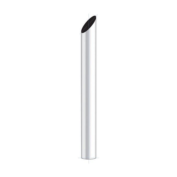 Chrome Exhaust Stack Mitred Style 5" OD Plain Bottom