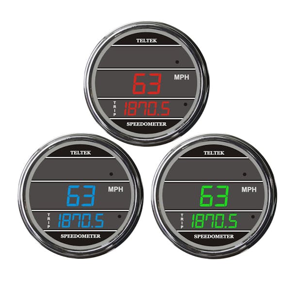 Truck Speedometer TelTek Gauge Color Display Options