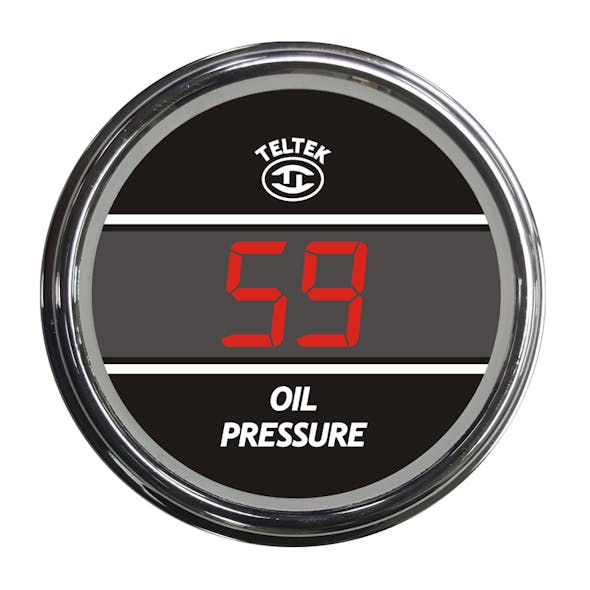 Oil Pressure Gauge Truck TELTEK Gauge - Red