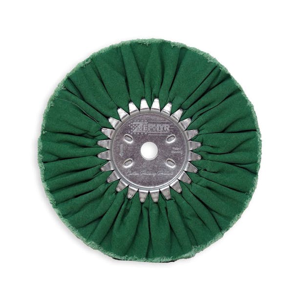 Hall Green Medium Light Cutting Airway Buffing Wheel 8" Flat