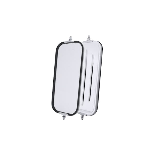 West Coast Ribbed Back Mirror 7 x 16 Stainless Steel