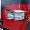 Rectangular Dual Headlight Bezel With Visor & Amber LED On Truck