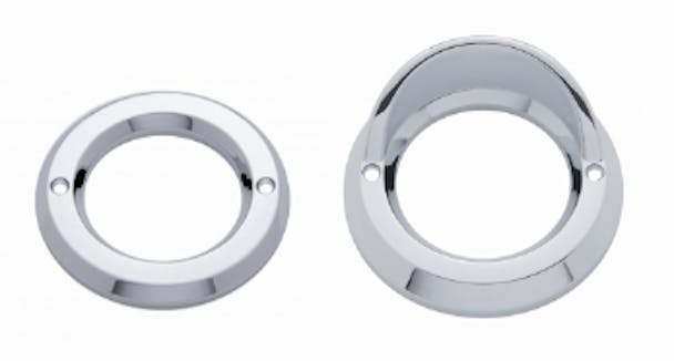 2" Round Chrome Bezel Grommet Cover