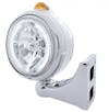 Chrome Guide Headlight H4 Bulb With White LED