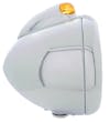 Chrome Guide Headlight H4 Bulb w/ Amber LED Driver & Passenger