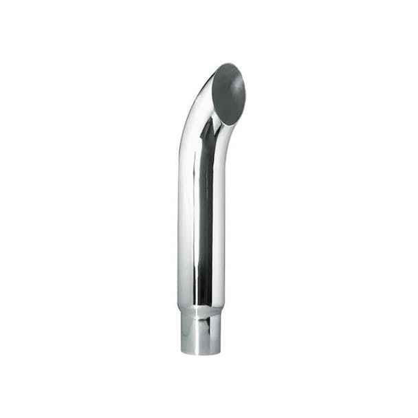 Chrome Exhaust Stack Curved Style 8" Reduced to 5" OD