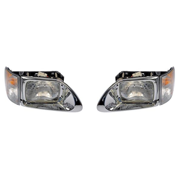 International 9200 9400 4700 5900i Headlights 3502929C94 3052928C94 - Complete Front