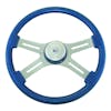 Classic Blue 18" Steering Wheel With Matching Blue Bezel
