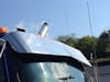 Kenworth W900L Stainless Steel Blind Mount Bowtie Visor Close Up