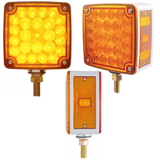 52 LED Square Double Face Turn Signal Light With Side LED